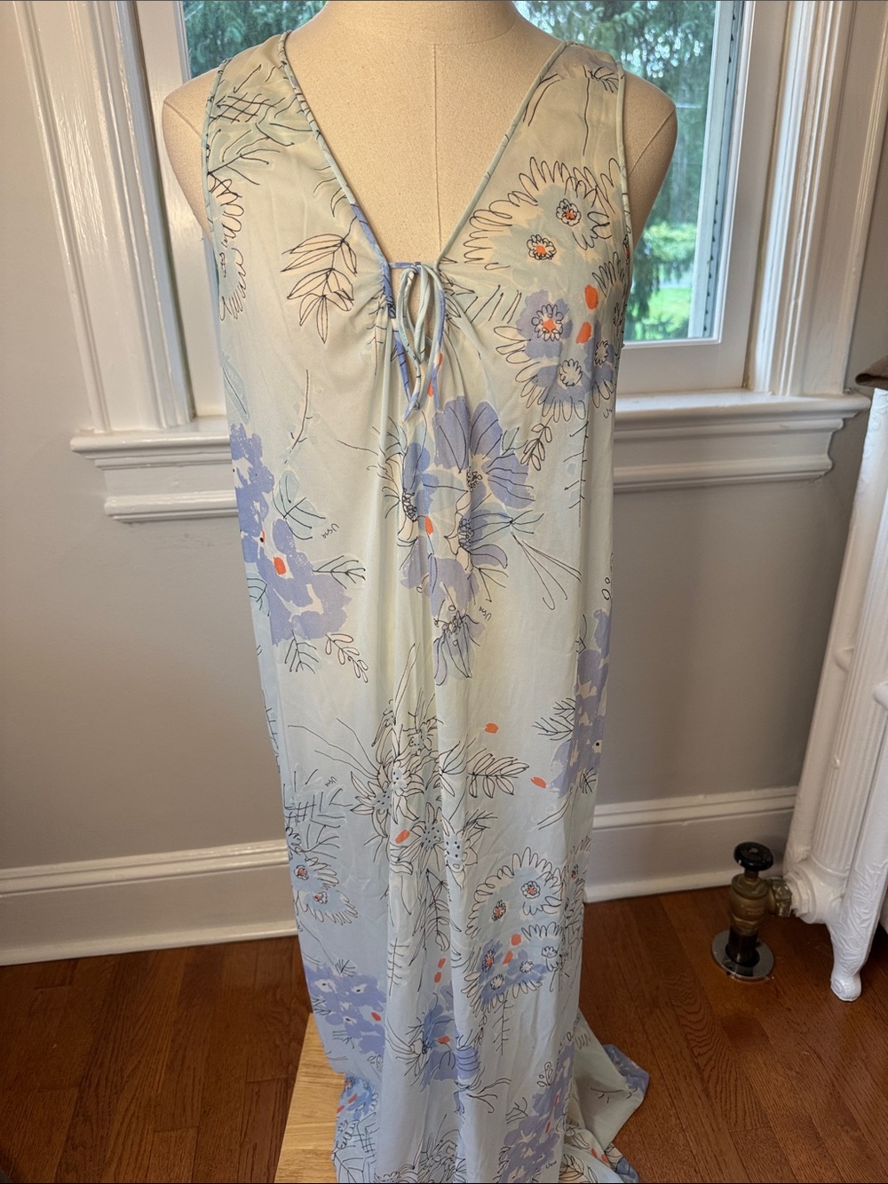 Vintage Vera Neumann Floral Tie-Front Chemise